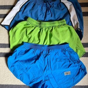 Lot of 3 Vintage Mens Running Shorts
